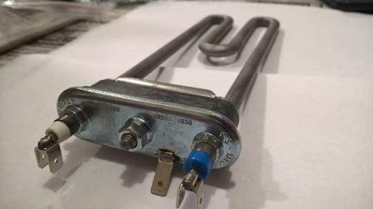 ТЭН стиральной машины 1850W L=200мм без отв. под датчик